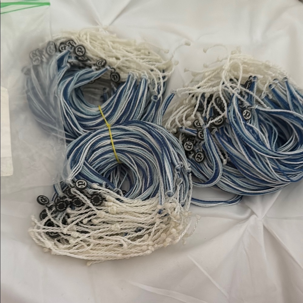 Lot of Blue and White Pura Vida bracelets 100 total